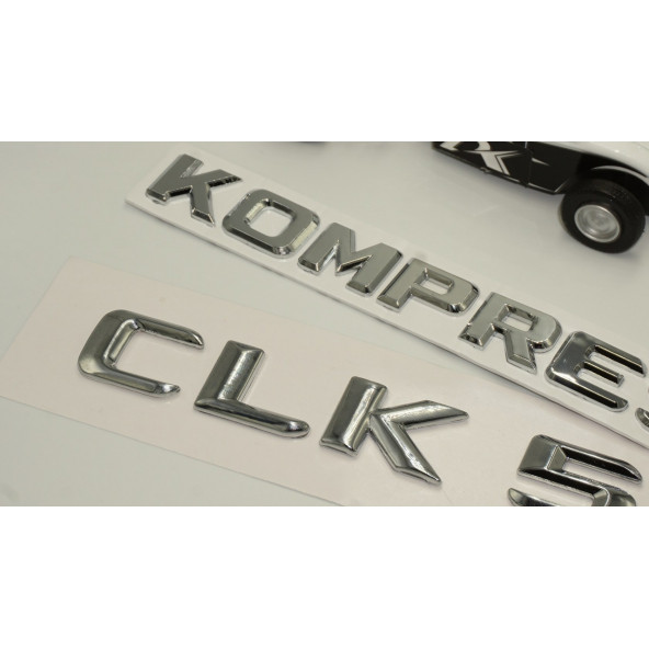 Benz CLK 55 Kompressor Bagaj Krom Metal 3M 3D Yazı Logo - Resim 3
