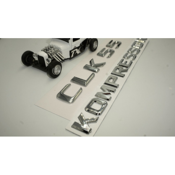 Benz CLK 55 Kompressor Bagaj Krom Metal 3M 3D Yazı Logo - Resim 4