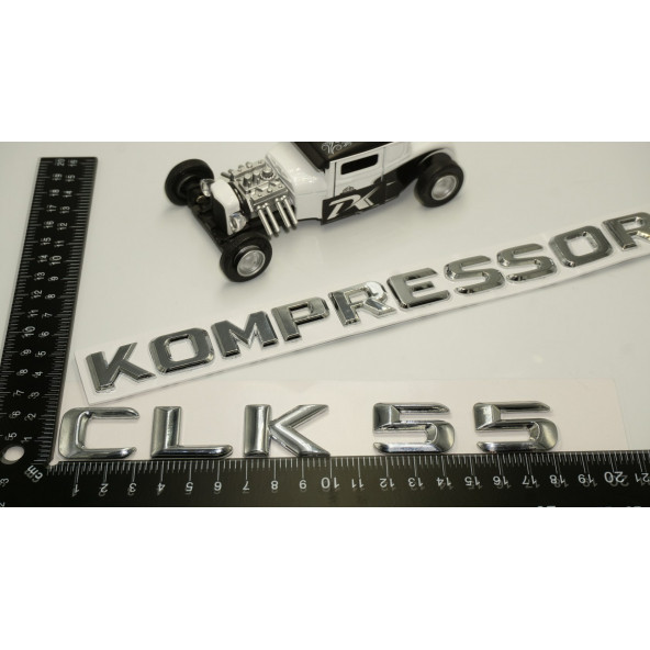 Benz CLK 55 Kompressor Bagaj Krom Metal 3M 3D Yazı Logo - Resim 5