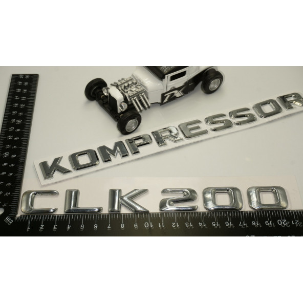 Benz CLK 200 Kompressor Bagaj Krom Metal 3M 3D Yazı Logo - 5