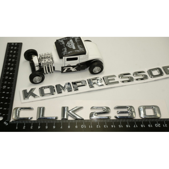 Benz CLK 230 Kompressor Bagaj Krom Metal 3M 3D Yazı Logo - Resim 5