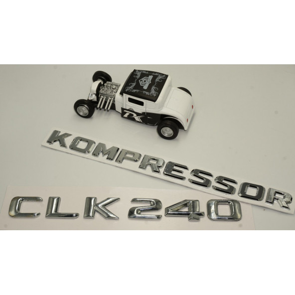 Benz CLK 240 Kompressor Bagaj Krom Metal 3M 3D Yazı Logo - 2