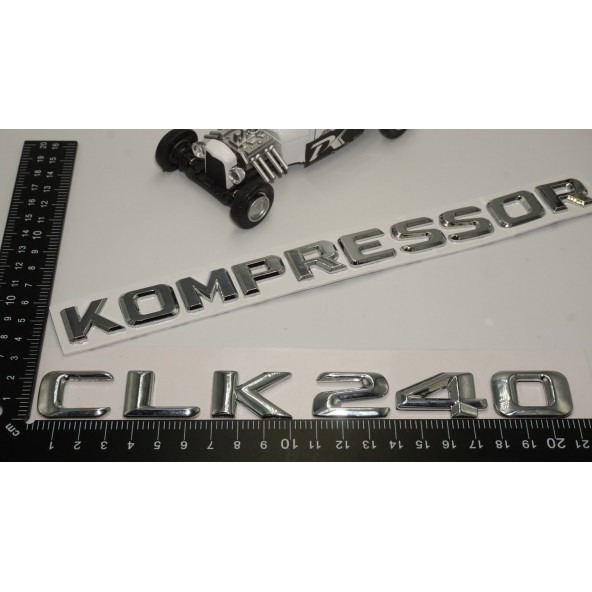 Benz CLK 240 Kompressor Bagaj Krom Metal 3M 3D Yazı Logo - 5