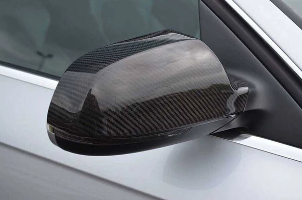 Audi A3 8P Karbon Ayna Kapağı 2 Parça 2004-2007 Arası - 3