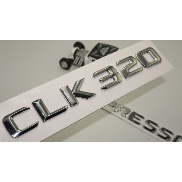 Benz CLK 320 Kompressor Bagaj Krom Metal 3M 3D Yazı Logo ürün görseli 1