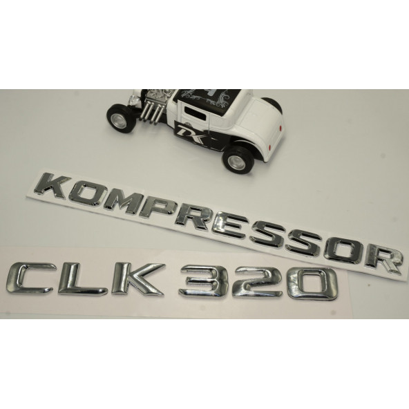 Benz CLK 320 Kompressor Bagaj Krom Metal 3M 3D Yazı Logo - Resim 2