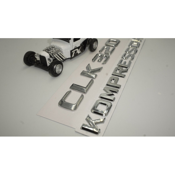 Benz CLK 320 Kompressor Bagaj Krom Metal 3M 3D Yazı Logo - Resim 4