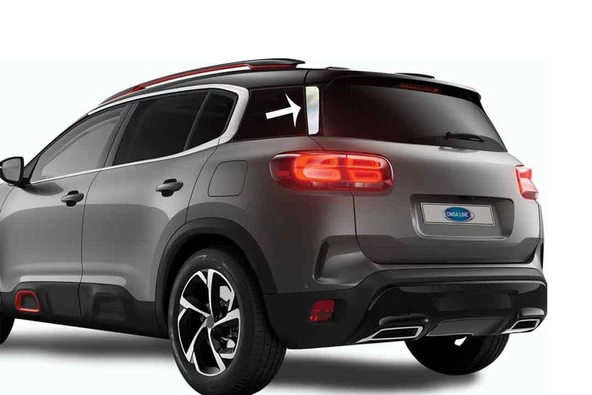 OMSA Citroen C5 Aircross Krom Spoiler Çıtası 2 Parça 2017 ve Sonrası