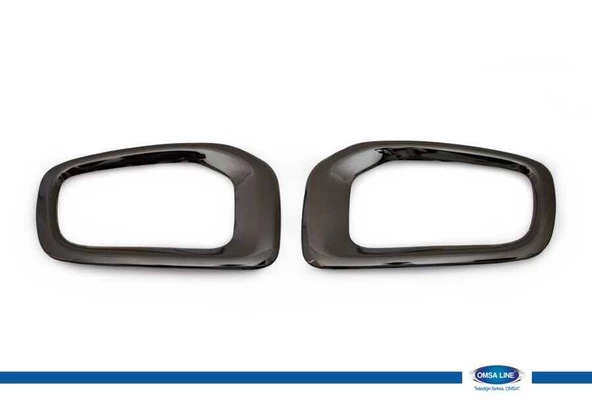 OMSA Jeep Renegade Siyah Krom Sis Farı Çerçevesi 2 Parça 2014-2018 Arası ürün görseli 1
