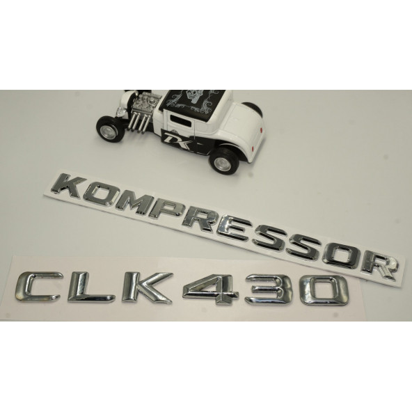 Benz CLK 430 Kompressor Bagaj Krom Metal 3M 3D Yazı Logo - 2