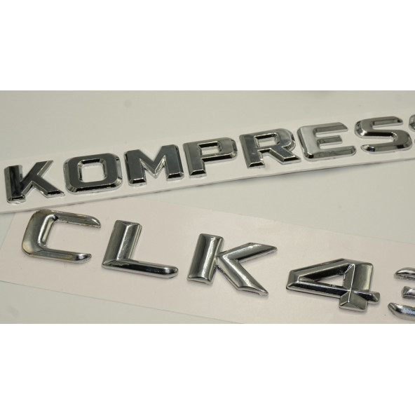 Benz CLK 430 Kompressor Bagaj Krom Metal 3M 3D Yazı Logo - 3