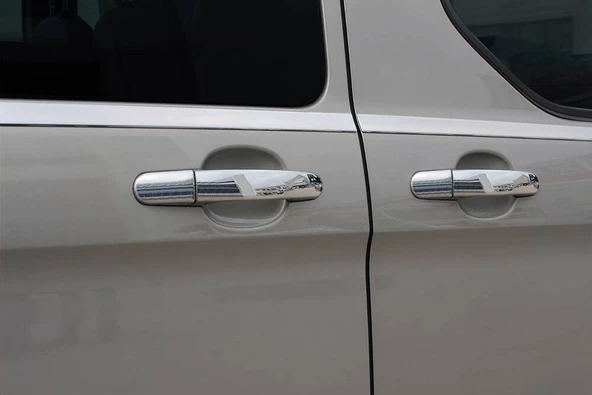 OMSA Ford Tourneo Custom Krom Cam Alt Çıtası 8 Parça Kısa Şase 2012-2023 Arası - 4
