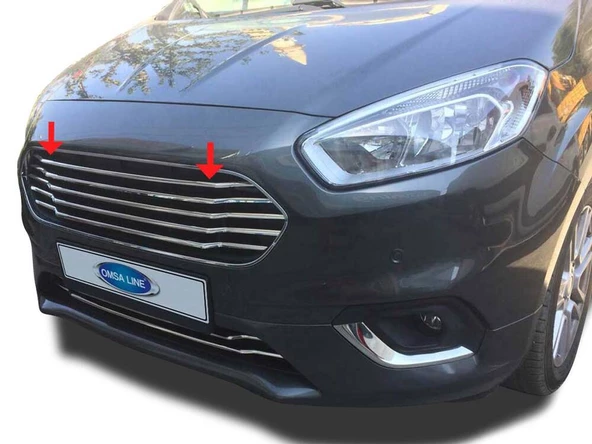 OMSA Ford Courier Krom Ön Panjur 5 Parça 2018-2023 Arası - 3