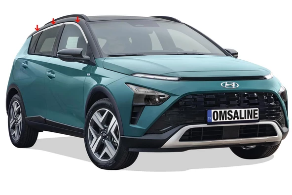 OMSA Hyundai Bayon Krom Üst Cam Çerçevesi 6 Parça 2021 ve Sonrası