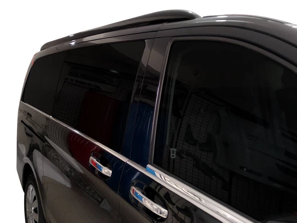 OMSA Mercedes Vito W447 Krom Cam Alt Çıtaları 8 Parça Tek Sürgülü Uzun Şase 2014 ve Sonrası - 5