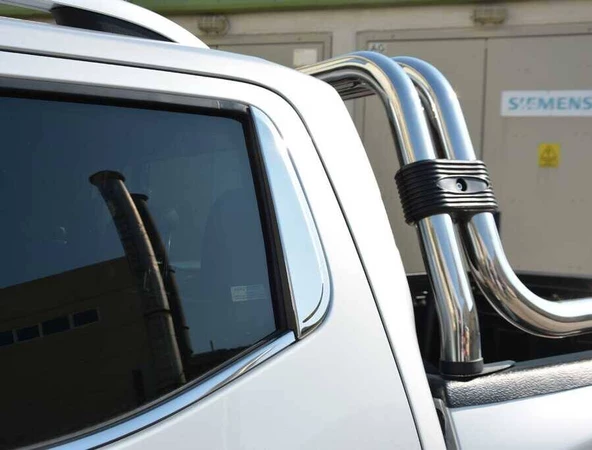 OMSA Nissan Navara Krom Arka Cam Direği Çıtası 2 Parça 2016 ve Sonrası - 3