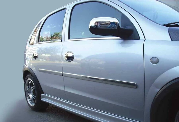 OMSA Opel Corsa C Krom HB Cam Alt Çıtası 4 Parça 2000-2006 Arası - 3