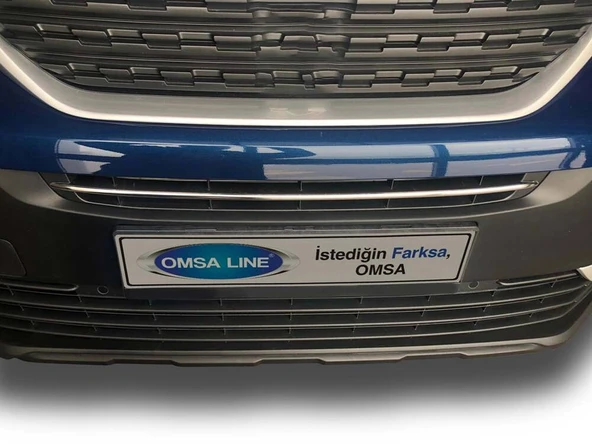 OMSA Peugeot Rifter Krom Ön Panjur Çıtası Plaka Üstü 2019-2024 Arası ürün görseli 1