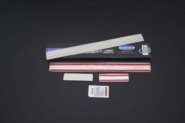 OMSA Renault Clio 3 Krom Kapı Eşiği 4 Parça Taşlı 2005-2012 Arası - Resim 2