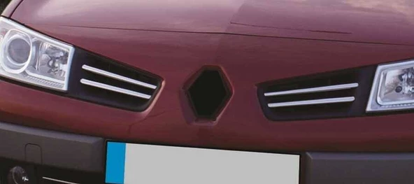OMSA Renault Megane 2 Facelift Krom Ön Panjur 4 Parça 2006-2010 Arası - 3
