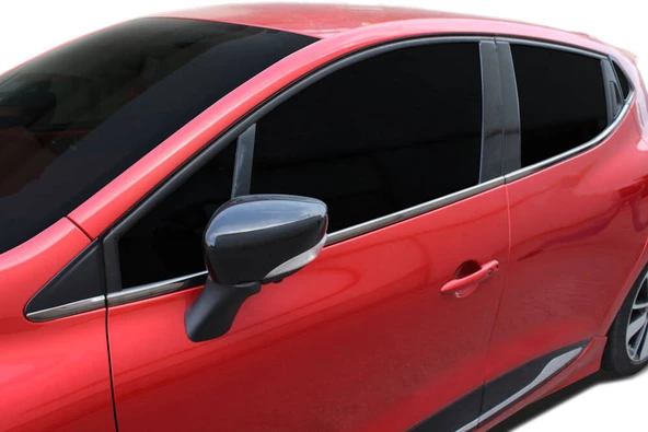 OMSA Renault Clio 4 HB Siyah Krom Cam Alt Çıtası 8 Parça 2012-2019 Arası - 2