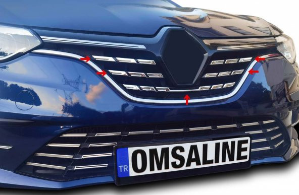 OMSA OMSA Renault Megane 4 Sedan Krom Ön Panjur 5 Parça 2021 ve Sonrası