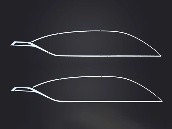 OMSA Renault Captur 2 Krom Cam Çerçevesi 16 Parça 2020 ve Sonrası - 2