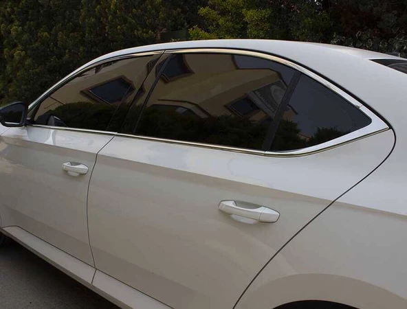 OMSA Skoda Superb B8 Krom Cam Çerçevesi 12 Parça 2015-2023 Arası - 5