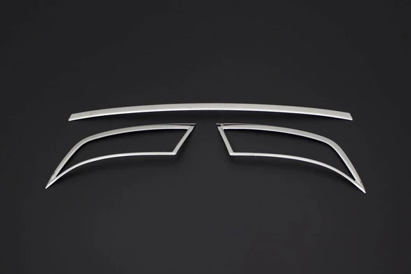 OMSA Skoda Octavia A7 Krom Egzoz Ucu Arka Difüzör 3 Parça 2013-2019 Arası - 2