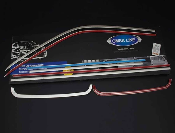 OMSA VW T5 Caravelle Krom Cam Çerçevesi 14 Parça Tek Sürgü Kısa Şase 2003-2014 Arası - Resim 4