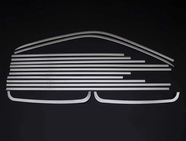 OMSA VW T5 Caravelle Krom Cam Çerçevesi 14 Parça Tek Sürgü Kısa Şase 2003-2014 Arası - Resim 3