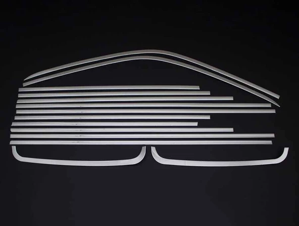 OMSA VW T6 Multivan Krom Cam Çerçevesi 14 Parça Tek Sürgü Kısa Şase 2015 ve Sonrası ürün görseli 1