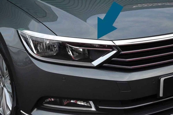 OMSA VW Passat B8 Krom Far Üstü Çıta 3 Parça 2015-2019 Arası - 6