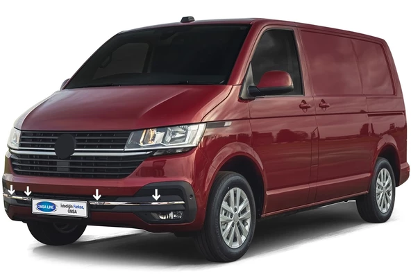 OMSA VW T6.1 Transporter Krom Ön Tampon Alt Izgara 4 Parça 2020-2023 Arası ürün görseli