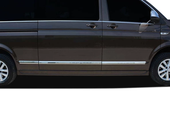OMSA VW T6 Transporter Krom Yan Kapı Çıtası Tek Sürgü 5 Parça Kısa Şase 2015-2019 Arası - 4