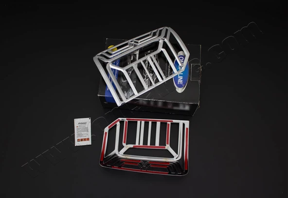 Omkar VW Caddy Minivan Krom Stop Çerçevesi 2 Parça Abs Krom 2015-2019 Arası - 2