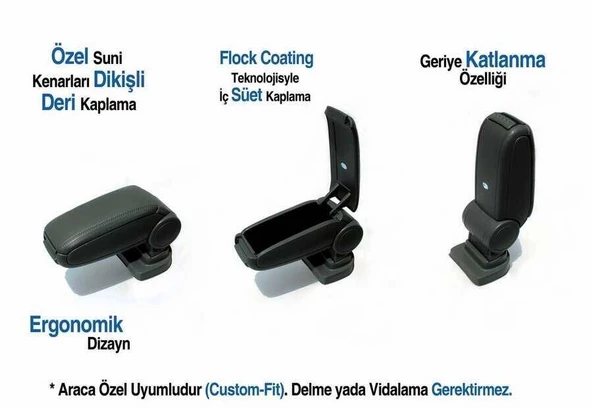OMSA Fiat 500 Siyah Kol Dayama - Kolçak 2008-2016 Arası - 3