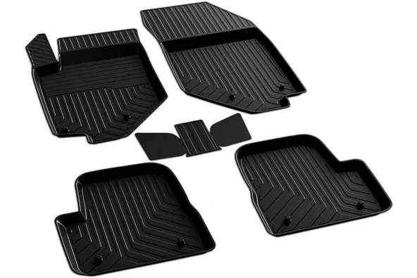 OMSA Peugeot 208 4D Havuzlu Paspas Siyah 2019 ve Sonrası