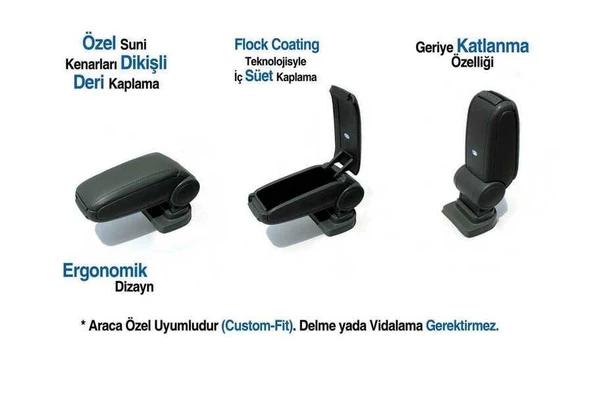 OMSA Renault Clio 4 Siyah Kol Dayama - Kolçak 2012-2019 Arası - 3