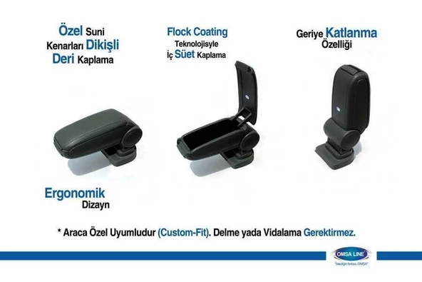 OMSA Seat İbiza 6J Siyah Kol Dayama - Kolçak 2009-2016 Arası - 2
