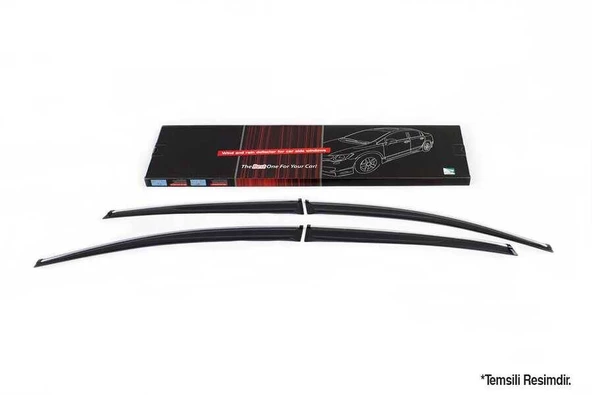SunPlex VW Golf 6 Kromlu Cam Rüzgarlığı 4 Parça 2010 ve Sonrası ürün görseli