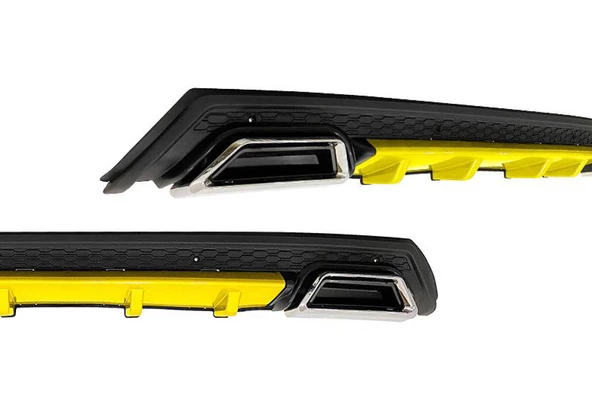 Universal Difüzör Elit Plus Y 2 Krom Egzos-Sarı/Mat Siyah Abs Plastik - 1