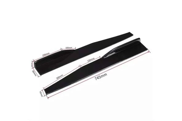 OMSA Universal Marşpiyel Flaplı Kısa Aero Piano Black ABS