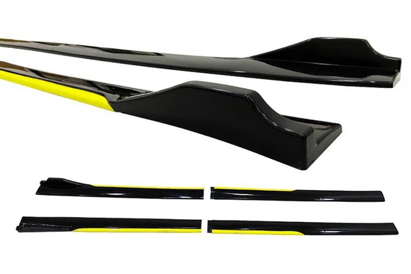 OMSA Universal Race Flaplı Marşpiyel Sarı Piano Black ABS