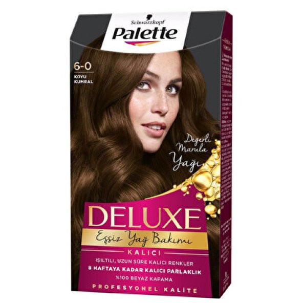 Palette Deluxe Saç Boyası 6.0 Koyu Kumral  x  3 Adet