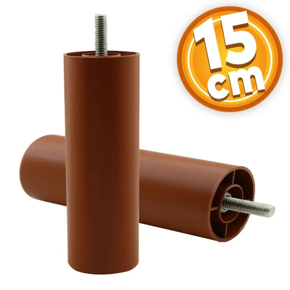 Gizli Mobilya Kanepe Sehpa TV Ünitesi Koltuk Orta Destek Ayağı 15 cm Kahverengi Baza Ayak