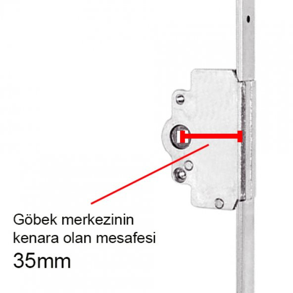 Aletçantam Pvc Pimapen Geniş Göbek İspanyolet Balkon Kapı Kilidi - 180cm - 2
