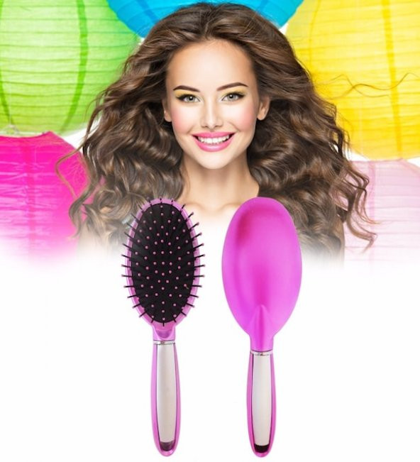 Gappo Islak Kuru Saç Açıcı Saç Tarama 3D Saç Fırçası Tüm Saç Tipleri Pembe