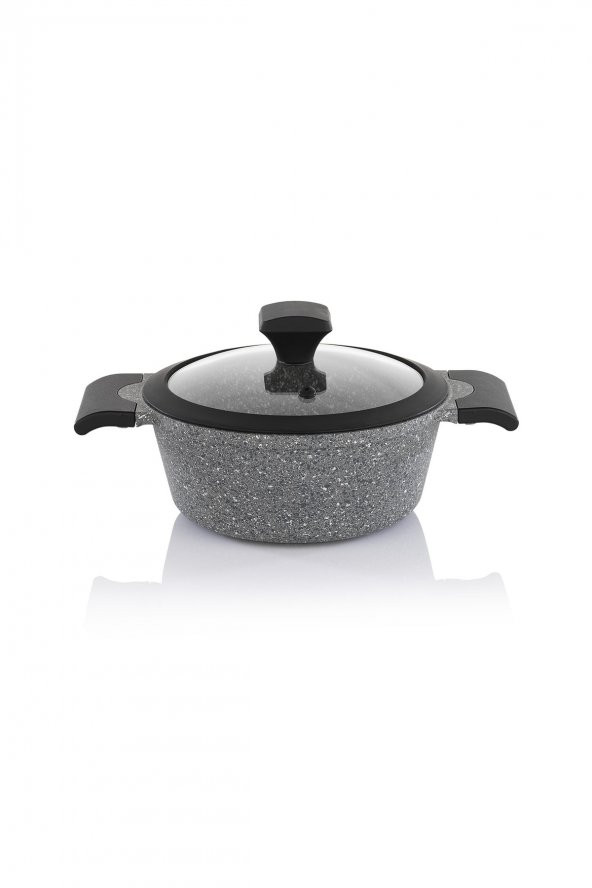 Schafer Adrian Döküm Yanmaz Yapışmaz Tencere Seti - 7 Parça Gri - 2