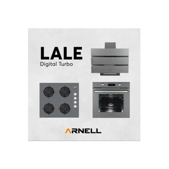 Arnell Ankastre Lale Gri Set Dijital 76 Lt Geniş Arnell Yeni Nesil Gri Anklastre Set